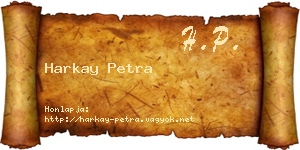 Harkay Petra névjegykártya